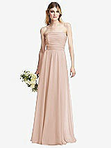 Alt View 1 Thumbnail - Cameo Shirred Bodice Strapless Chiffon Maxi Dress with Optional Straps