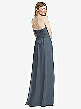 Rear View Thumbnail - Silverstone Shirred Bodice Strapless Chiffon Maxi Dress with Optional Straps