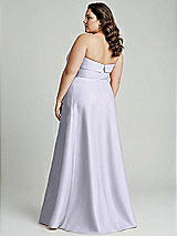 Alt View 2 Thumbnail - Silver Dove Strapless Bias Cuff Bodice Satin Gown with Pockets