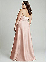 Alt View 2 Thumbnail - Toasted Sugar Strapless Bias Cuff Bodice Satin Gown with Pockets