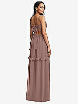 Rear View Thumbnail - Sienna Ruffle-Trimmed Cutout Tie-Back Maxi Dress with Tiered Skirt