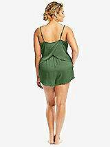 Alt View 2 Thumbnail - Vineyard Green Whisper Satin Lounge Shorts with Pockets