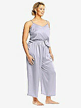 Alt View 2 Thumbnail - Silver Dove Whisper Satin Wide-Leg Lounge Pants with Pockets