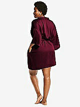 Alt View 3 Thumbnail - Cabernet Short Whisper Satin Robe