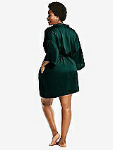 Alt View 3 Thumbnail - Evergreen Short Whisper Satin Robe