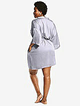 Alt View 3 Thumbnail - Silver Dove Short Whisper Satin Robe