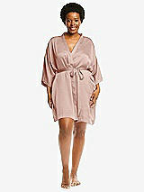 Alt View 1 Thumbnail - Toasted Sugar Short Whisper Satin Robe