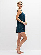 Side View Thumbnail - Atlantic Blue Short Whisper Satin Slip