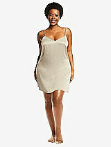 Alt View 1 Thumbnail - Champagne Short Whisper Satin Slip