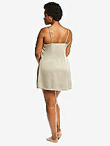 Alt View 3 Thumbnail - Champagne Short Whisper Satin Slip