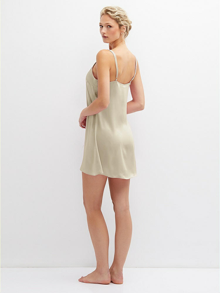 Back View - Champagne Short Whisper Satin Slip