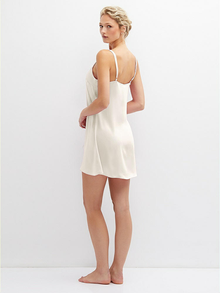 Back View - Ivory Short Whisper Satin Slip