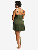 Alt View 3 Thumbnail - Olive Green Short Whisper Satin Slip