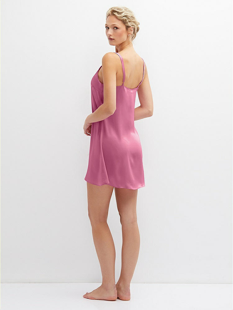 Back View - Orchid Pink Short Whisper Satin Slip