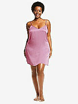 Alt View 1 Thumbnail - Powder Pink Short Whisper Satin Slip