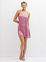 Front View Thumbnail - Powder Pink Short Whisper Satin Slip