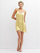 Front View Thumbnail - Pale Yellow Short Whisper Satin Slip