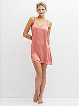 Front View Thumbnail - Rose - PANTONE Rose Quartz Short Whisper Satin Slip