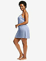 Alt View 2 Thumbnail - Sky Blue Short Whisper Satin Slip