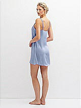 Rear View Thumbnail - Sky Blue Short Whisper Satin Slip