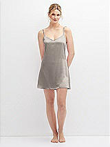 Alt View 5 Thumbnail - Taupe Short Whisper Satin Slip