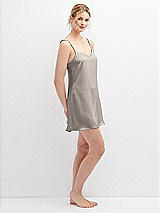 Alt View 6 Thumbnail - Taupe Short Whisper Satin Slip