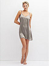 Front View Thumbnail - Taupe Short Whisper Satin Slip