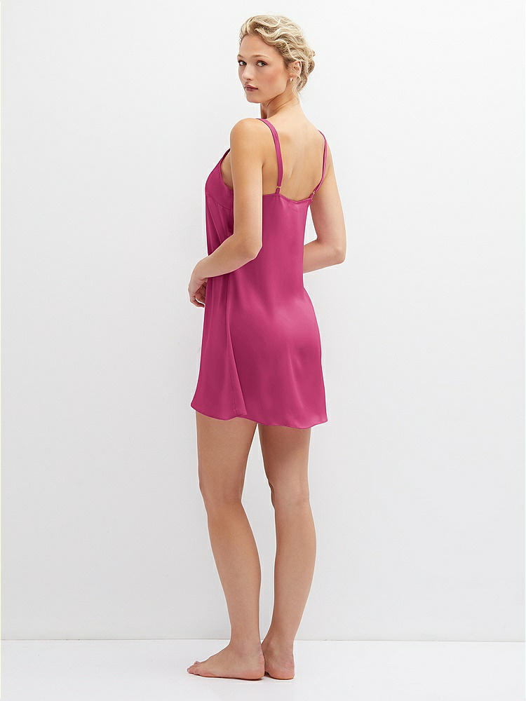 Back View - Tea Rose Short Whisper Satin Slip