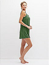 Side View Thumbnail - Vineyard Green Short Whisper Satin Slip