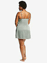 Alt View 3 Thumbnail - Willow Green Short Whisper Satin Slip