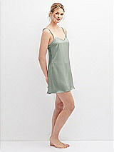 Alt View 6 Thumbnail - Willow Green Short Whisper Satin Slip