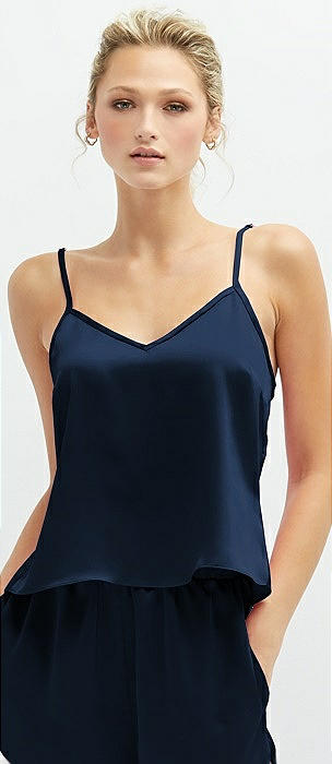 Split Back Whisper Satin Cami Top