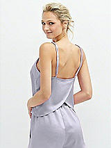 Rear View Thumbnail - Silver Dove Split Back Whisper Satin Cami Top