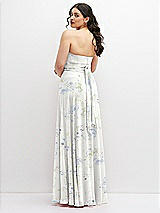 Alt View 6 Thumbnail - Bleu Garden Chiffon Convertible Maxi Dress with Multi-Way Tie Straps