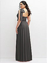 Alt View 3 Thumbnail - Caviar Gray Chiffon Convertible Maxi Dress with Multi-Way Tie Straps