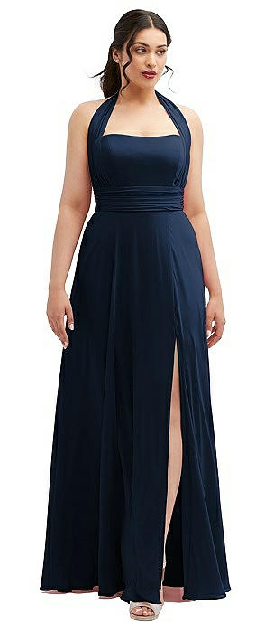 Chiffon Convertible Maxi Dress with Multi-Way Tie Straps