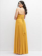 Alt View 6 Thumbnail - NYC Yellow Chiffon Convertible Maxi Dress with Multi-Way Tie Straps