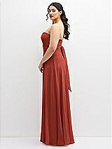 Alt View 5 Thumbnail - Amber Sunset Chiffon Convertible Maxi Dress with Multi-Way Tie Straps