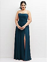 Alt View 4 Thumbnail - Atlantic Blue Chiffon Convertible Maxi Dress with Multi-Way Tie Straps