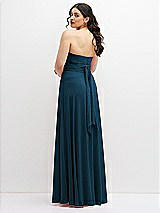 Alt View 6 Thumbnail - Atlantic Blue Chiffon Convertible Maxi Dress with Multi-Way Tie Straps