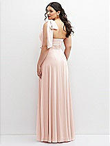 Alt View 3 Thumbnail - Blush Chiffon Convertible Maxi Dress with Multi-Way Tie Straps