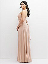 Alt View 5 Thumbnail - Cameo Chiffon Convertible Maxi Dress with Multi-Way Tie Straps