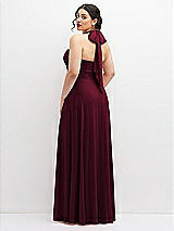 Rear View Thumbnail - Cabernet Chiffon Convertible Maxi Dress with Multi-Way Tie Straps