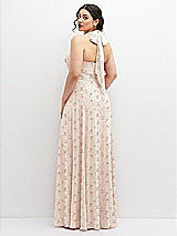 Rear View Thumbnail - Coquette Floral Print Chiffon Convertible Maxi Dress with Multi-Way Tie Straps