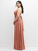 Alt View 5 Thumbnail - Desert Rose Chiffon Convertible Maxi Dress with Multi-Way Tie Straps