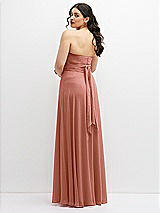 Alt View 6 Thumbnail - Desert Rose Chiffon Convertible Maxi Dress with Multi-Way Tie Straps