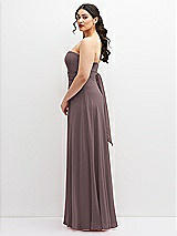 Alt View 5 Thumbnail - French Truffle Chiffon Convertible Maxi Dress with Multi-Way Tie Straps