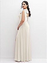 Alt View 2 Thumbnail - Ivory Chiffon Convertible Maxi Dress with Multi-Way Tie Straps