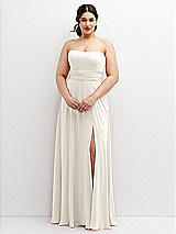 Alt View 4 Thumbnail - Ivory Chiffon Convertible Maxi Dress with Multi-Way Tie Straps