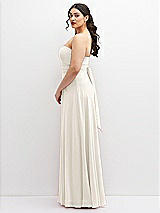 Alt View 5 Thumbnail - Ivory Chiffon Convertible Maxi Dress with Multi-Way Tie Straps